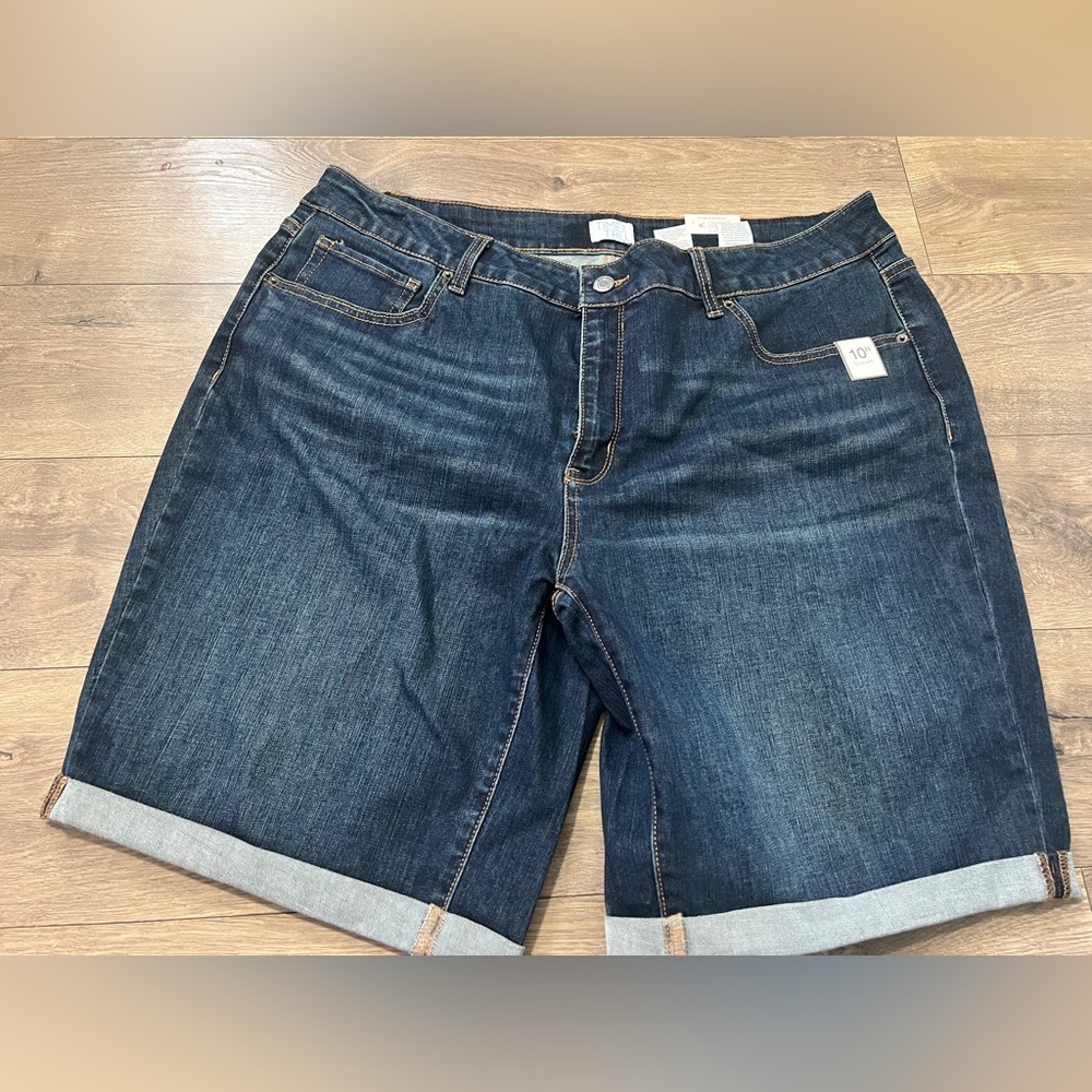 Time And Tru Bermuda Jean Shorts Size 20 New